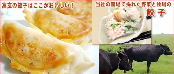 おいしい餃子の取り寄せ、自社農場の食材を使った手作りギョーザ 富玄